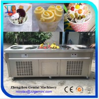 Factory price Thailand fry ice cream machine, rolled fried ice cream machine nsf and ul